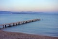 Sea pier sunset Royalty Free Stock Photo