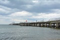 Wooden pier `molo` in Sopot in Poland