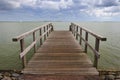 Wooden pier in the Netherlands Royalty Free Stock Photo