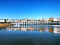 A wooden pier on Old Orchard Beach