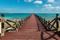 Wooden pier on Prison Island