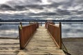 Wooden pier in Puerto Octay, Chile Royalty Free Stock Photo