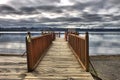 Wooden pier in Puerto Octay, Chile Royalty Free Stock Photo