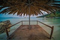 Wooden pier on the shore in Zante