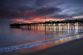 Wooden pier at sunset Royalty Free Stock Photo