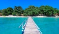 Wooden Pier to the Paradise Island on the Samet Island