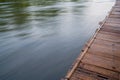 Wooden pier and water Royalty Free Stock Photo