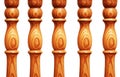 Wooden pilasters isolated Royalty Free Stock Photo