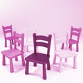 Wooden Pink Chairs Royalty Free Stock Photo