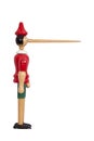 Wooden Pinocchio doll with long nose