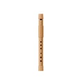 Wooden pipe, flute, music tube. Wind classic old musical instrument.