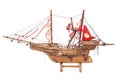 Wooden pirate ship boat model