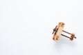 Wooden plane,airplane model on white background. Top view, Flat Royalty Free Stock Photo
