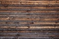 Wooden plank backdrop surface with nails and scratches Royalty Free Stock Photo
