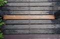 Wooden plank on a boardwalk