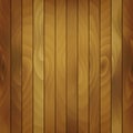 Wooden plank floor vector realistic background. Wood board in brown color.