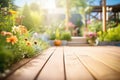 wooden plank pathway through a garden Royalty Free Stock Photo