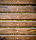 Wooden plank with screws. background, texture. Royalty Free Stock Photo