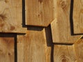 wooden planks with different cuts and shadow - background Royalty Free Stock Photo