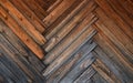 Wooden planks, herringbone pattern, planking, old boards background texture Royalty Free Stock Photo