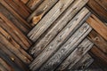 Wooden planks, herringbone pattern, planking, old boards background texture Royalty Free Stock Photo