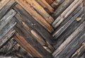 Wooden planks, herringbone pattern, planking, old boards background texture Royalty Free Stock Photo