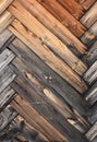 Wooden planks, herringbone pattern, planking, old boards background texture Royalty Free Stock Photo