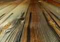 Wooden planking in perspective background Royalty Free Stock Photo