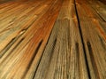 Wooden planking in perspective background Royalty Free Stock Photo