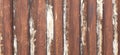 wooden planks worn, wood textures backgrounds, close up of wall made of wooden planks painted white and brown Royalty Free Stock Photo