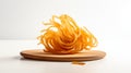 Wooden Plate With Orange Fried Yo Yos - Twisted Tangles Style