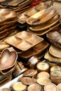 Wooden plates and trays sold at a store in Philippines