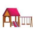 Wooden playgrounds for kids