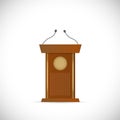 Wooden Podium Illustration Royalty Free Stock Photo