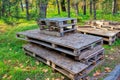 Wooden podium or platform parts