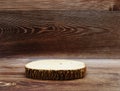 Wooden poduim on wooden background
