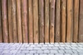 Wooden pole wall texture