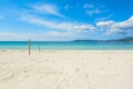 Wooden poles in Maria Pia beach