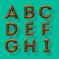 Wooden polygonal alphabet, part 3