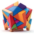 Wooden polyhedral puzzle, wooden toys, for children, eco-friendly, handmade, Montessori, for children\'s development,