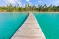 Wooden pontoon in tropical sea