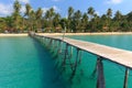 Wooden pontoon in tropical sea