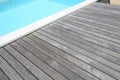 Wooden pool deck