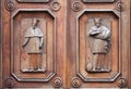 Wooden Portal with Saints