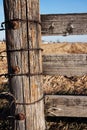 Wooden Post on Farm