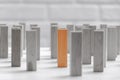 Wooden posts on a blurred background. Royalty Free Stock Photo