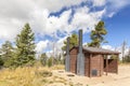 Wooden public toilet in Bryce Canyon National Park, USA. Royalty Free Stock Photo