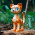 High-quality Wooden Puma Clay Figure With Ultra Hd Details