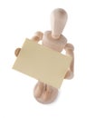 Wooden Puppet Raising Notepaper