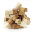 Wooden puzzle block game Royalty Free Stock Photo